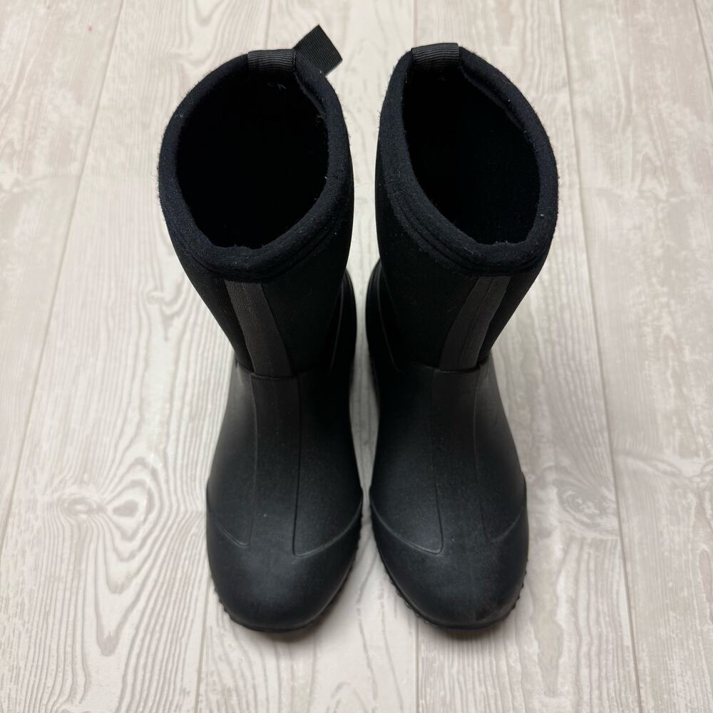Itasca Bayou SS Kids Size 3 Black Rubber Neoprene Rain Mud Outdoor Boots